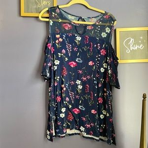 French laundry cold shoulder top